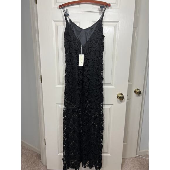 New Erin Fetherston Lillian Open Lace Maxi Dress Black Women's Cocktail Special - Picture 8 of 14